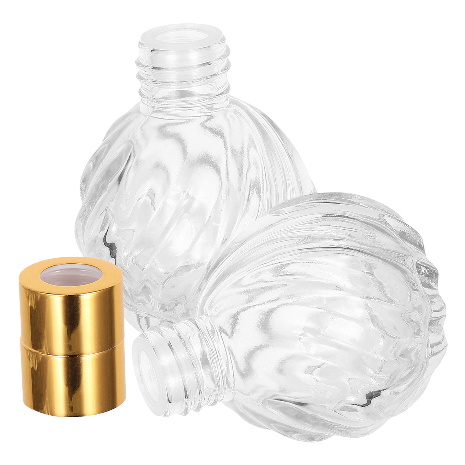 Home Fragrance Leather Diffuser - 2Pcs 100Ml 투명 능직 공예 유리