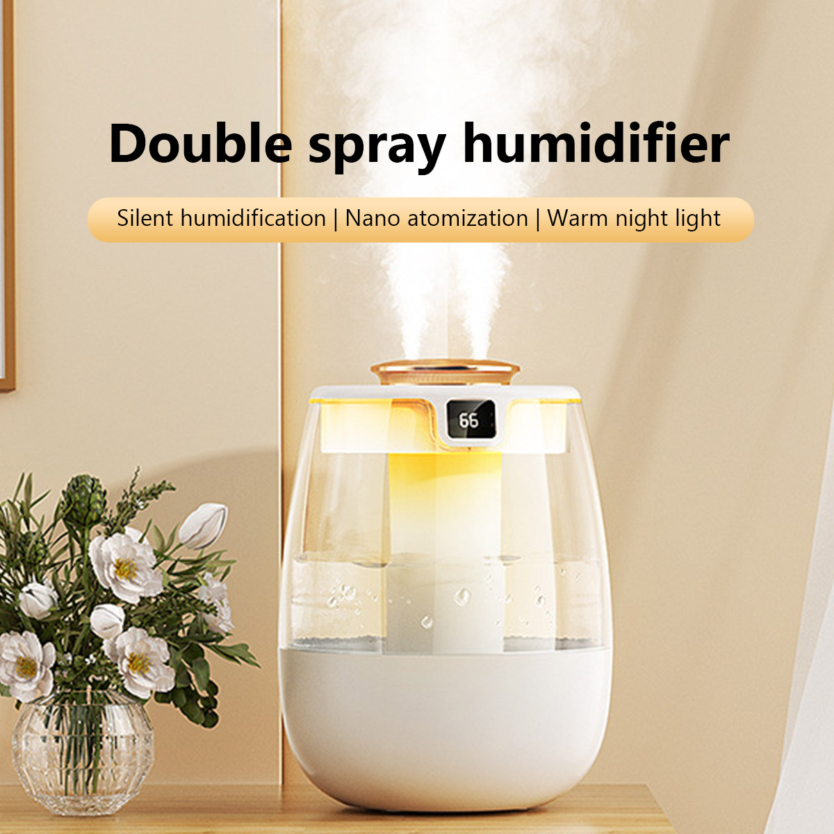 Home Fragrance Organic - 1.3L 가습기 더블 스프레이 포트 쿨