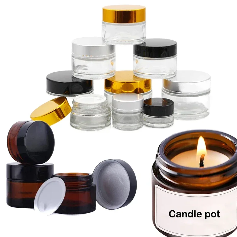 5Pcs 5g-100g 미니 앰버 라운드 유리 크림 항 - Amber Jar Candle 리뷰 및 가격