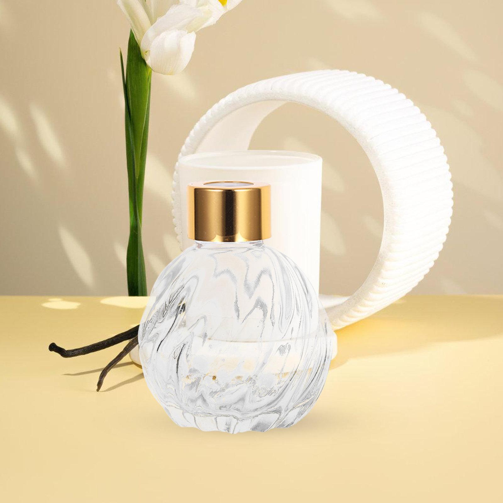 2Pcs 100Ml 투명 능직 공예 유리 디퓨저 병 빈 - Home Fragrance Leather Diffuser 리뷰 및 가격