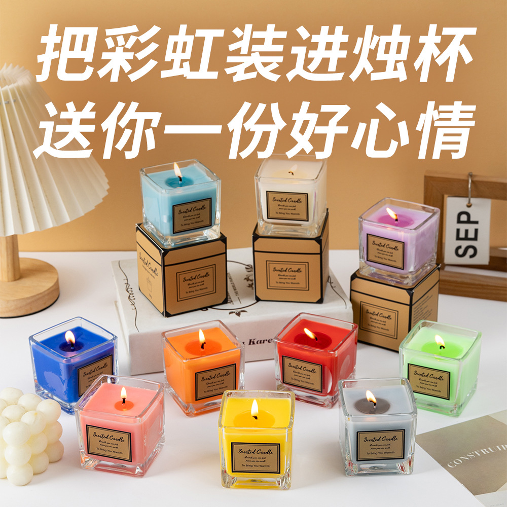 베스트셀러 홈 데코레이션 미니멀리스트 사각 컵 아로마  - Home Fragrance Best 리뷰 및 가격