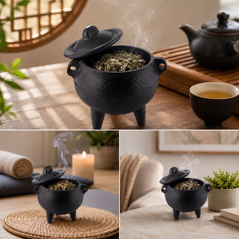 레트로 주철 향로 뚜껑 포함 가정용 미니 아로마테라피  - Home Fragrance Miniso 리뷰 및 가격