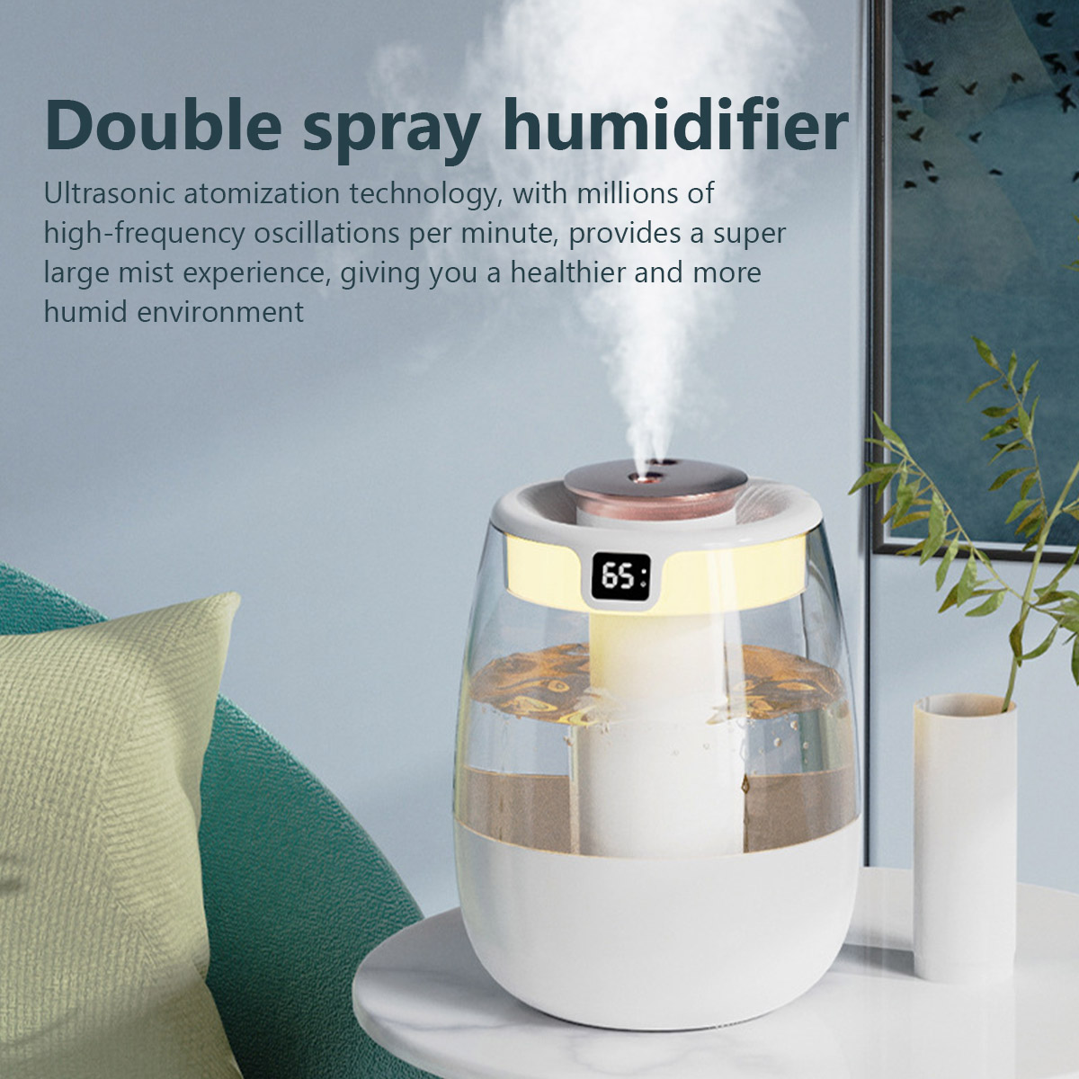 1.3L 가습기 더블 스프레이 포트 쿨 미스트 메이커  - Home Fragrance Organic 리뷰 및 가격