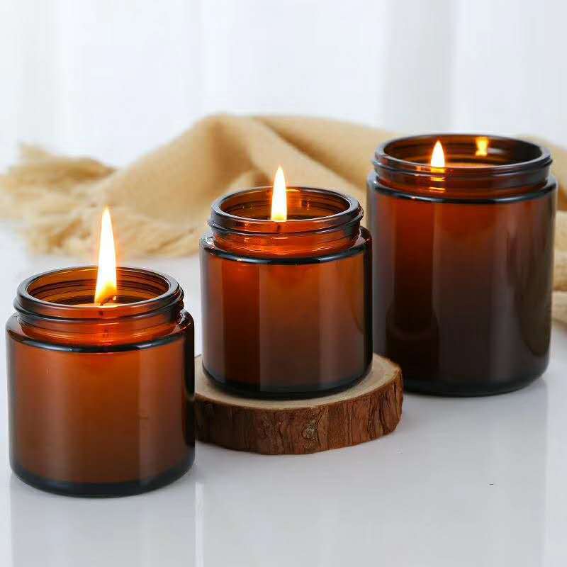 6개입 100/250ml 호박색 유리 캔들 용기 빈 원 - Amber Jar Candle 리뷰 및 가격
