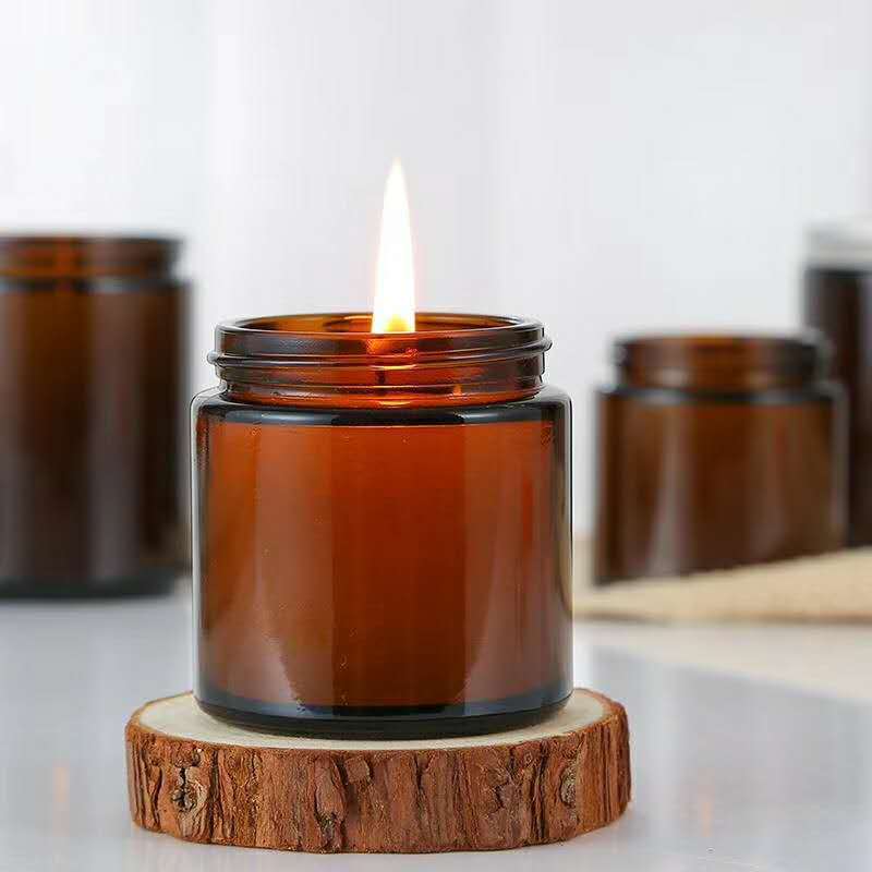 6개입 100/250ml 호박색 유리 캔들 용기 빈 원 - Amber Jar Candle 리뷰 및 가격
